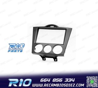 MARCO NEGRO BRILLO RADIO 2-DIN PARA MAZDA RX-8 03-08 AIRE AC