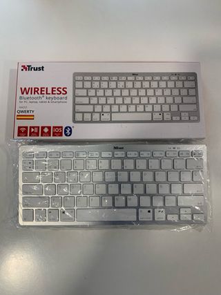 Teclado Inalámbrico Trust Gris/Plata