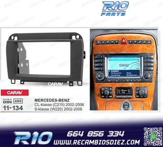 MARCO NEGRO RADIO 2-DIN PARA MERCEDES CLASE-CL CLASE-S