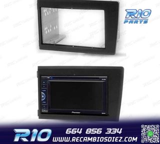 MARCO NEGRO RADIO 2-DIN PARA VOLVO S60 00-04 V70 XC70 01-04