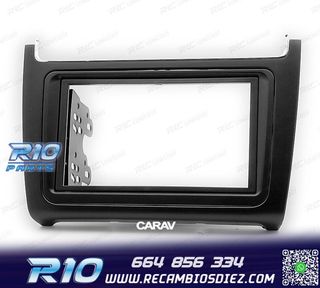 MARCO NEGRO RADIO 2-DIN PARA VOLKSWAGEN VW POLO 14+