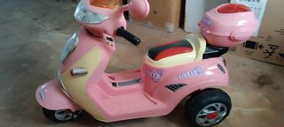 Moto Eléctrica Infantil Rosa recargable 