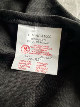 Disfraz Esqueleto Adulto Talla Única