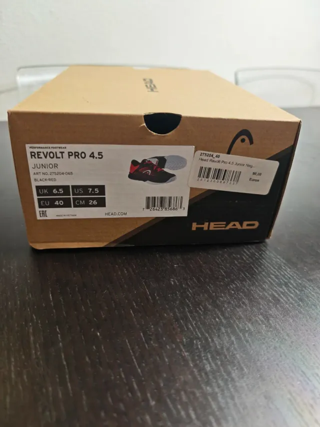 Zapatillas Head Tenis/Padel Negras y Rojas