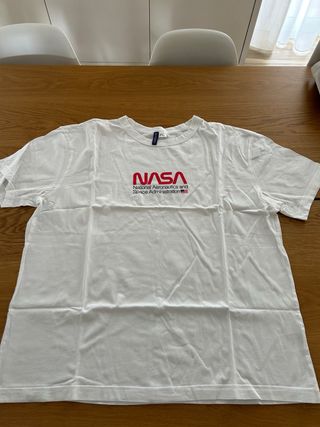 T-shirt H&M NASA bianca