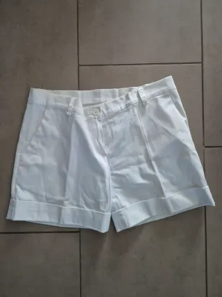 Shorts vita bassa bianchi