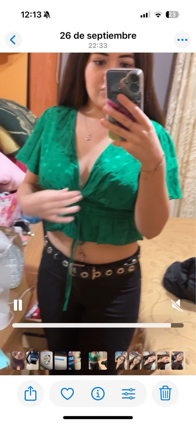 Top verde Brownie talla única