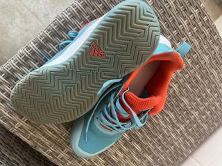 Zapatillas pádel mujer Adidas azul/naranja
