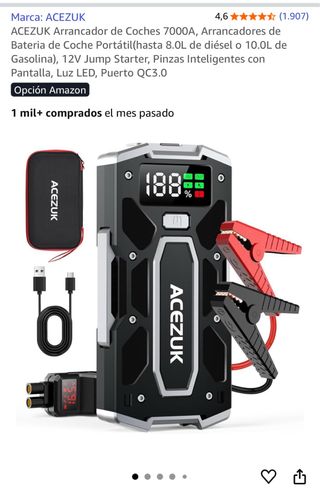 Arrancador Batería Coche jumpstart