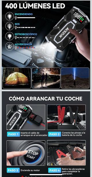 Arrancador Batería Coche jumpstart