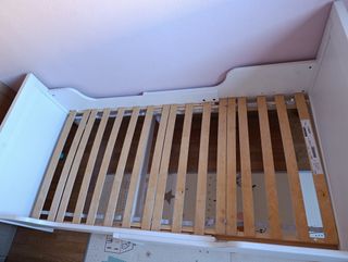 Cama extensible IKEA SUNDVIK blanca+colchón 