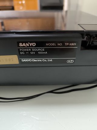 Tocadiscos Sanyo TP-X801 Negro