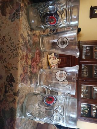 Boccali e caraffa birra Paulaner e Warsteiner