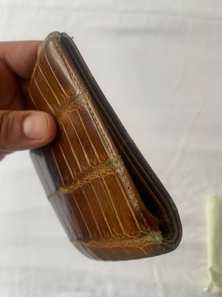 Cartera Loewe Piel Cocodrilo Marrón