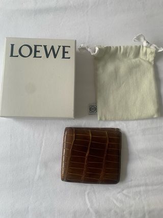 Cartera Loewe Piel Cocodrilo Marrón