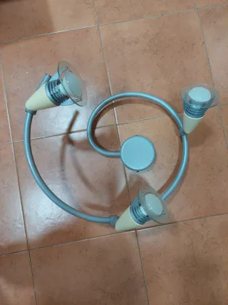 Lámpara Techo Juvenil Beige y Gris