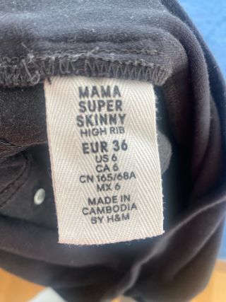 Pantalón premamá H&M T.36 Gris