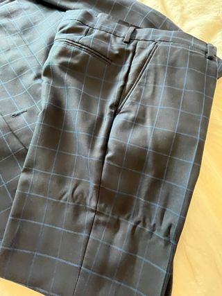 Traje Zara cuadros azul marino Talla 40/48