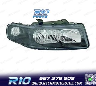 FARO DCH PARA SEAT LEON TOLEDO 99-05 FONDO NEGRO
