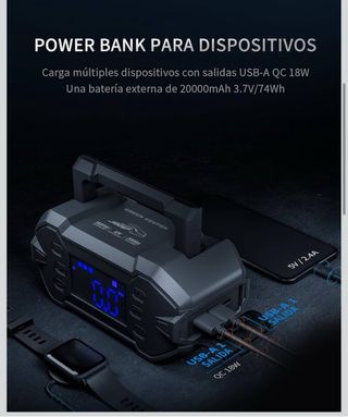 Arrancador Batería Coche 3000A 12V jumpstart