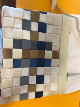Borsa Kontessa Beige Multicolor Intrecciata