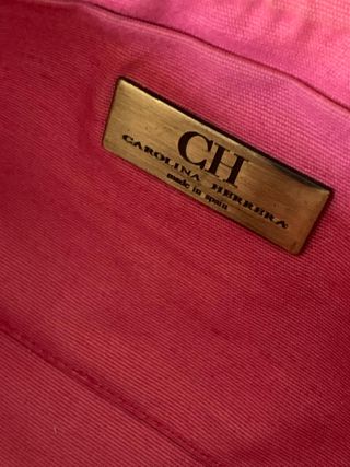 Bolso Carolina Herrera Vintage Rosa y Dorado