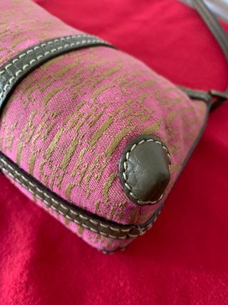 Bolso Carolina Herrera Vintage Rosa y Dorado