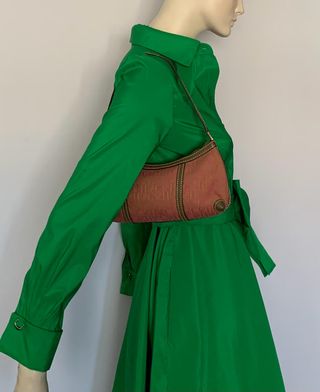 Bolso Carolina Herrera Vintage Rosa y Dorado