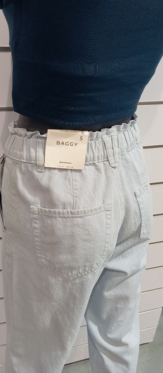 Pantalón Stradivarius Azul Talla S
