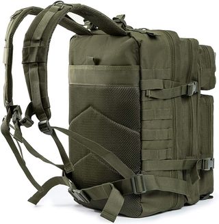 Mochila Táctica Militar 50L Verde + 2 Parches