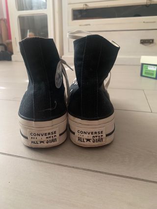 Converse negras plataforma talla 36