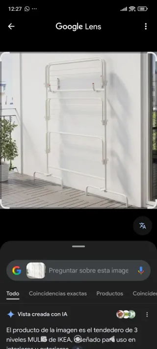 Tendedero vertical plegable