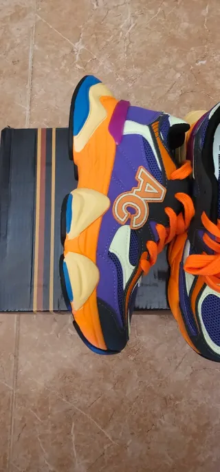 Zapatillas American College Naranja y Morado