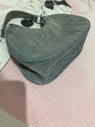 Borsa in denim blu/grigio