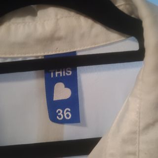 Camisa corta blanca mujer