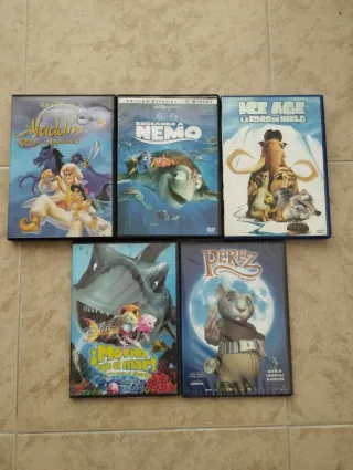 Lote 5 Películas DVD Animadas (Español)