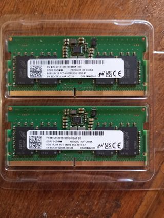 Kit 16GB (2x8GB) DDR5 4800 SODIMM Crucial