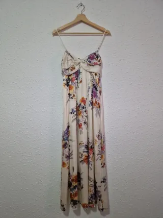 Vestido largo estampado floral