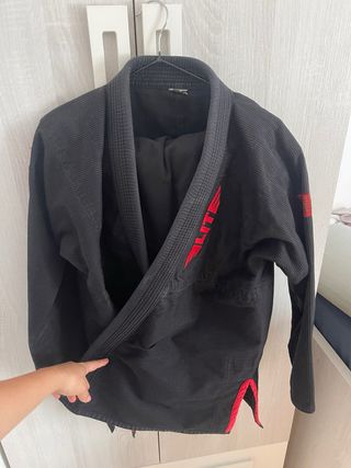 Kimono JIU JITSU Mujer Negro/Rojo