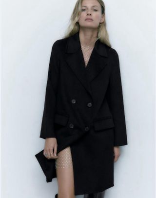 ZARA - Abrigo Clásico Lana