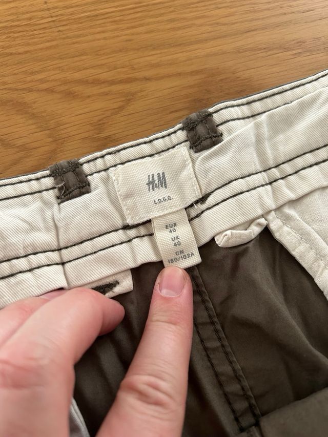 Coppia Pantaloni Corti Cargo H&M Neri Marroni