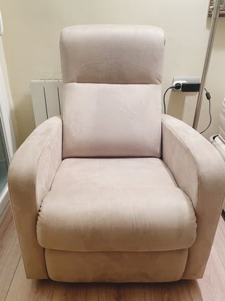Sillón relax eléctrico piel ante beige