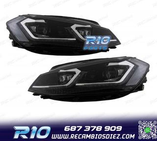 FAROS FULL LED DINAMICOS VOLKSWAGEN VW GOLF 7.5 17-19 LOOK R
