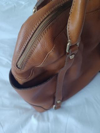 Bolso Piel Marrón Massimo Dutti