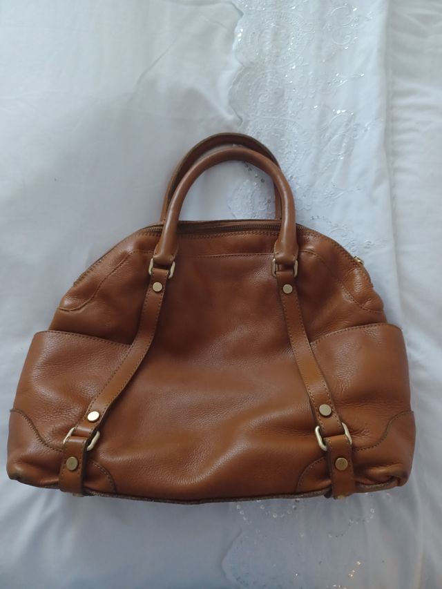 Bolso Piel Marrón Massimo Dutti