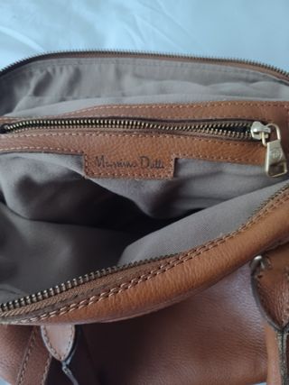 Bolso Piel Marrón Massimo Dutti