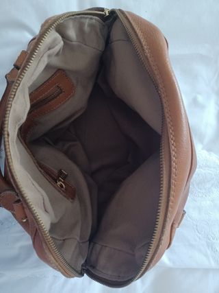 Bolso Piel Marrón Massimo Dutti