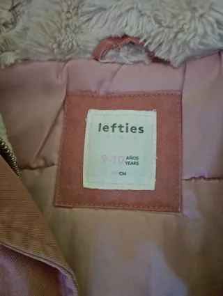Abrigo invierno niña Lefties rosa