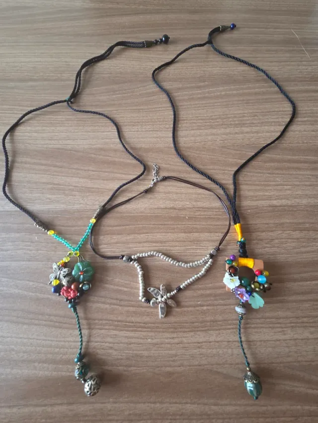 Lote 3 collares artesanales