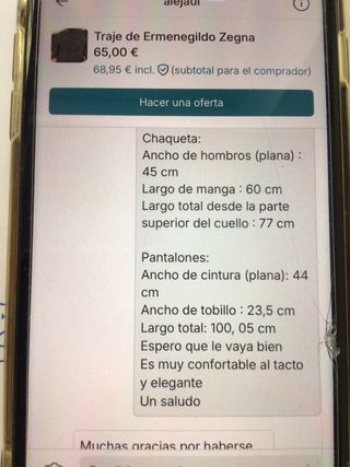 Traje Ermenegildo Zegna Gris Raya Diplomática
 